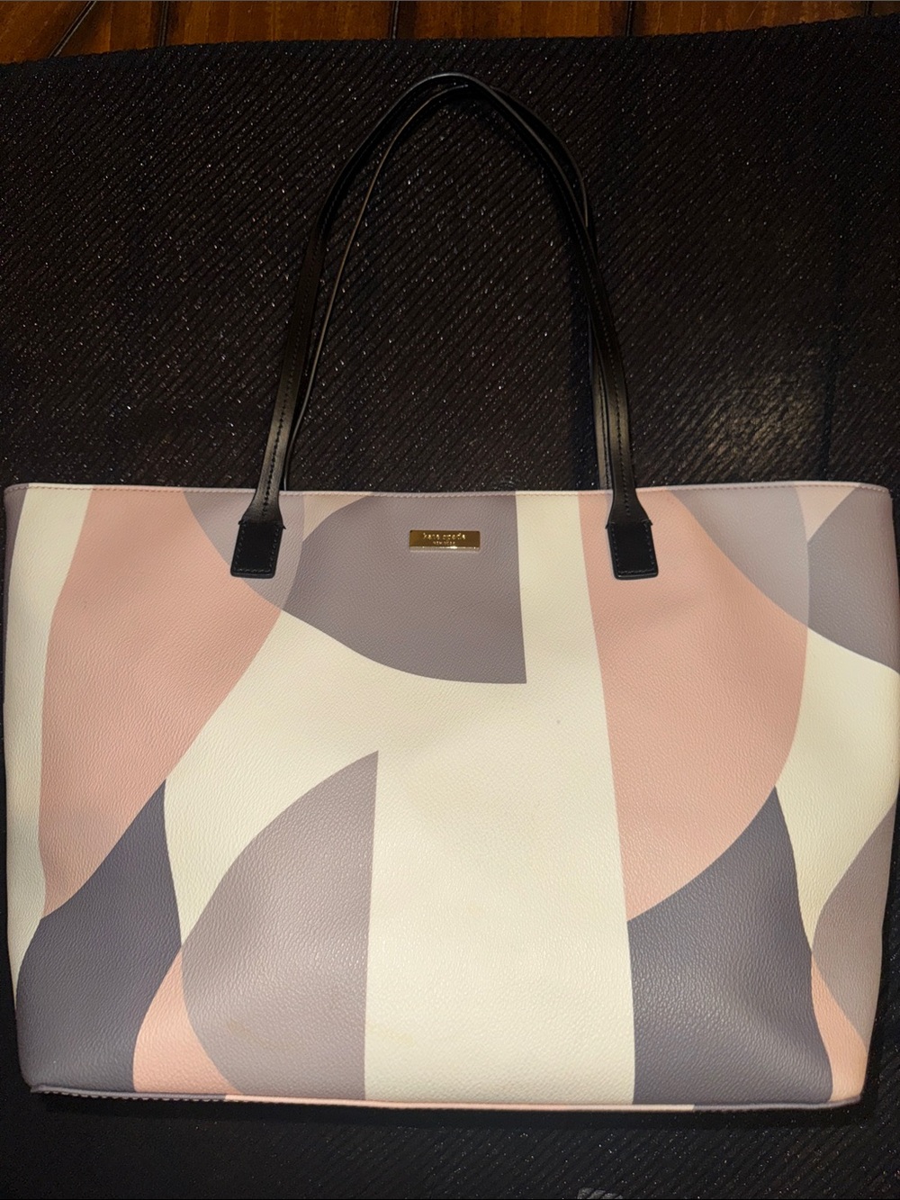 Kate Spade Pink & Gray Geometric Tote